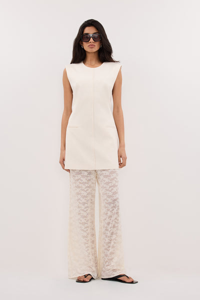 Anaya wearing BELLE CREAM LACE PANT