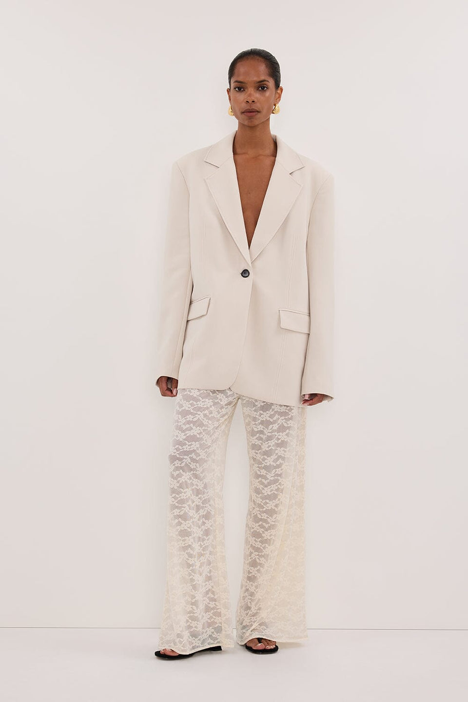 BELLE CREAM LACE PANT Clothing DISSH Boutiques 