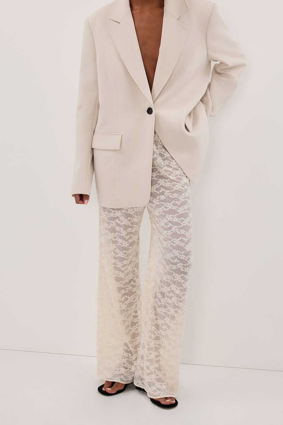 BELLE CREAM LACE PANT Clothing DISSH Boutiques 