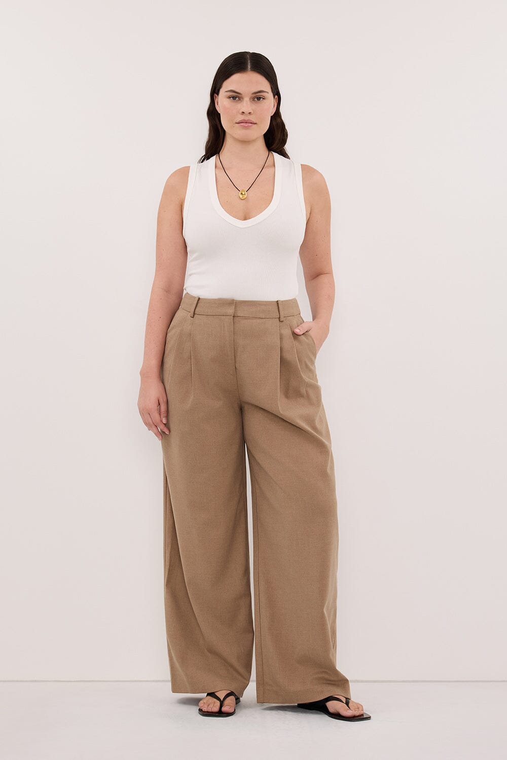 SORAYA TAN MARLE RELAXED TAILORED PANT