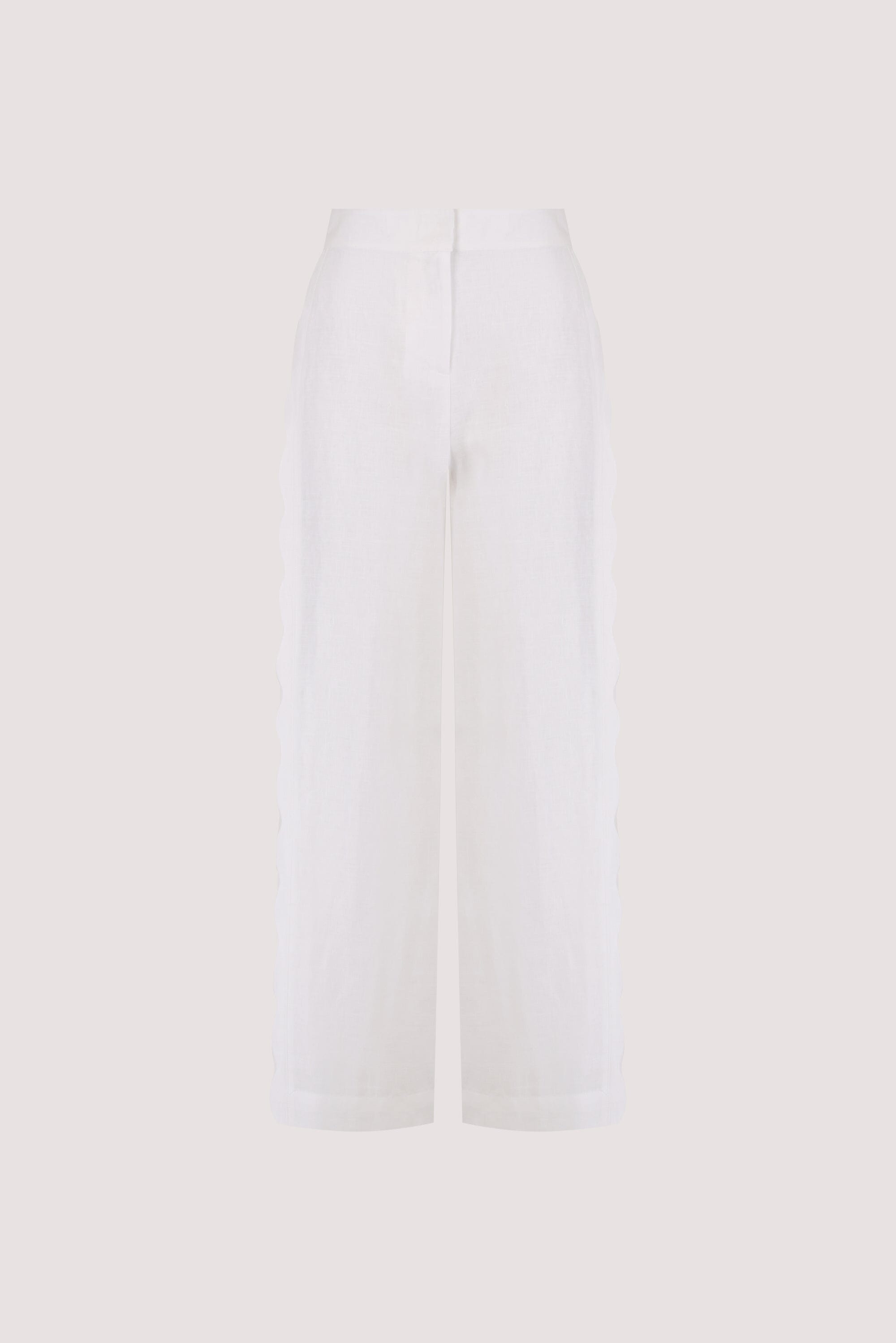 LELA WHITE LINEN PANT