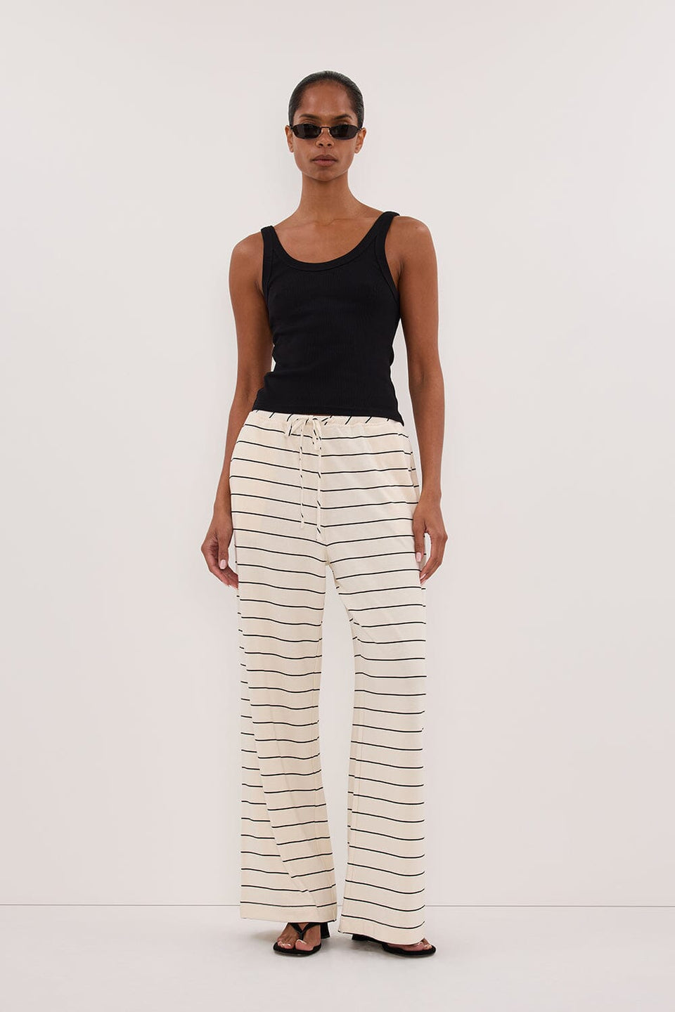 ESME OFF WHITE STRIPE PANT Clothing DISSH Boutiques 