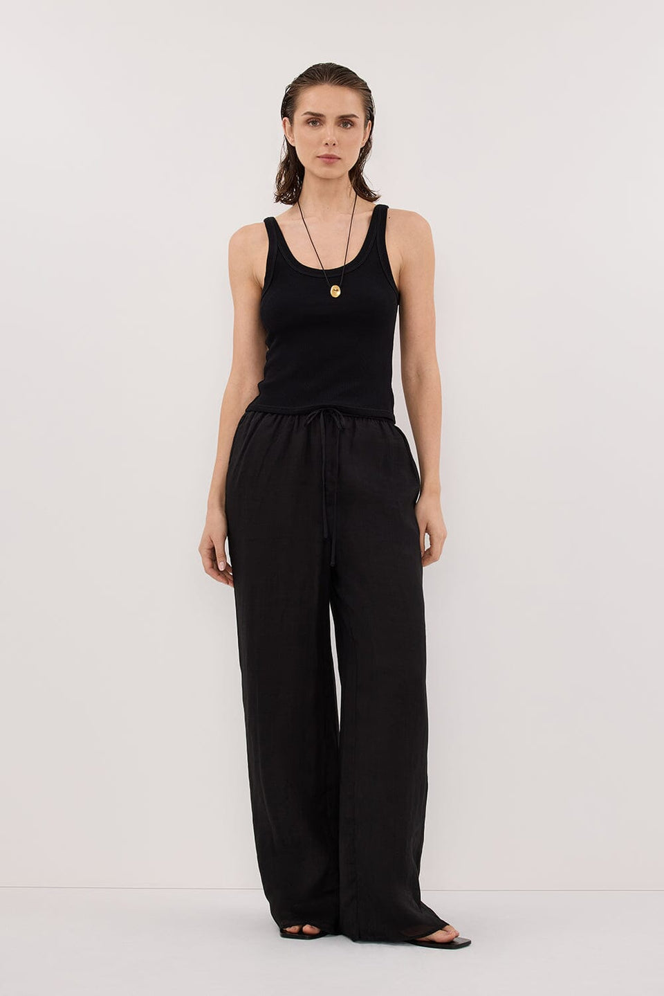 GINNY BLACK RAMIE PANT Clothing DISSH Boutiques 