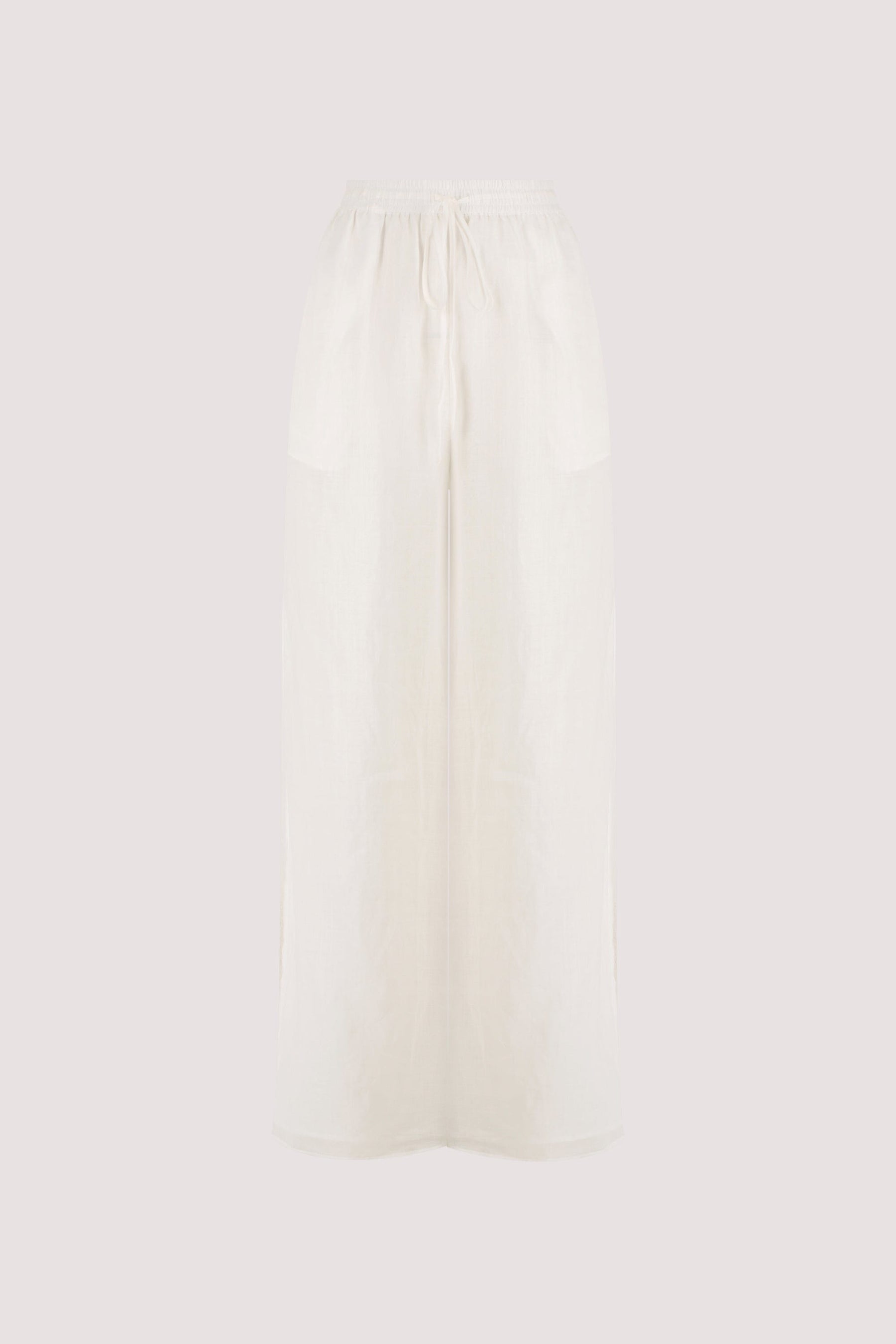 GINNY WHITE RAMIE PANT Clothing DISSH Boutiques 