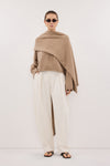 ROMY CREAM BARREL LEG TAILORED PANT