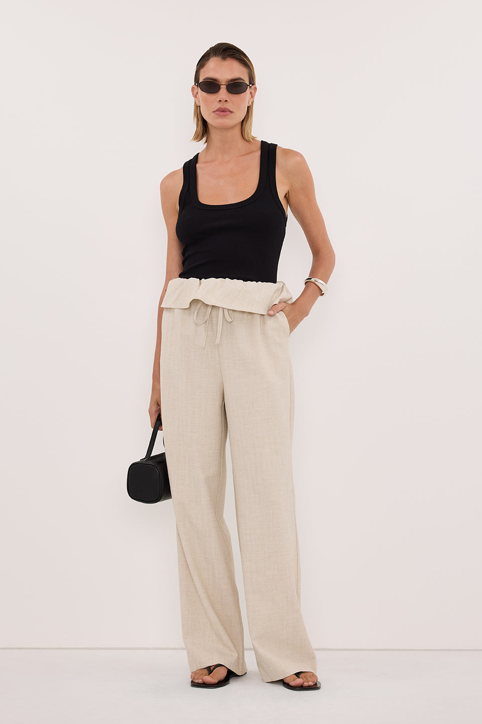 CYRUS NATURAL MARLE FISHERMAN PANT