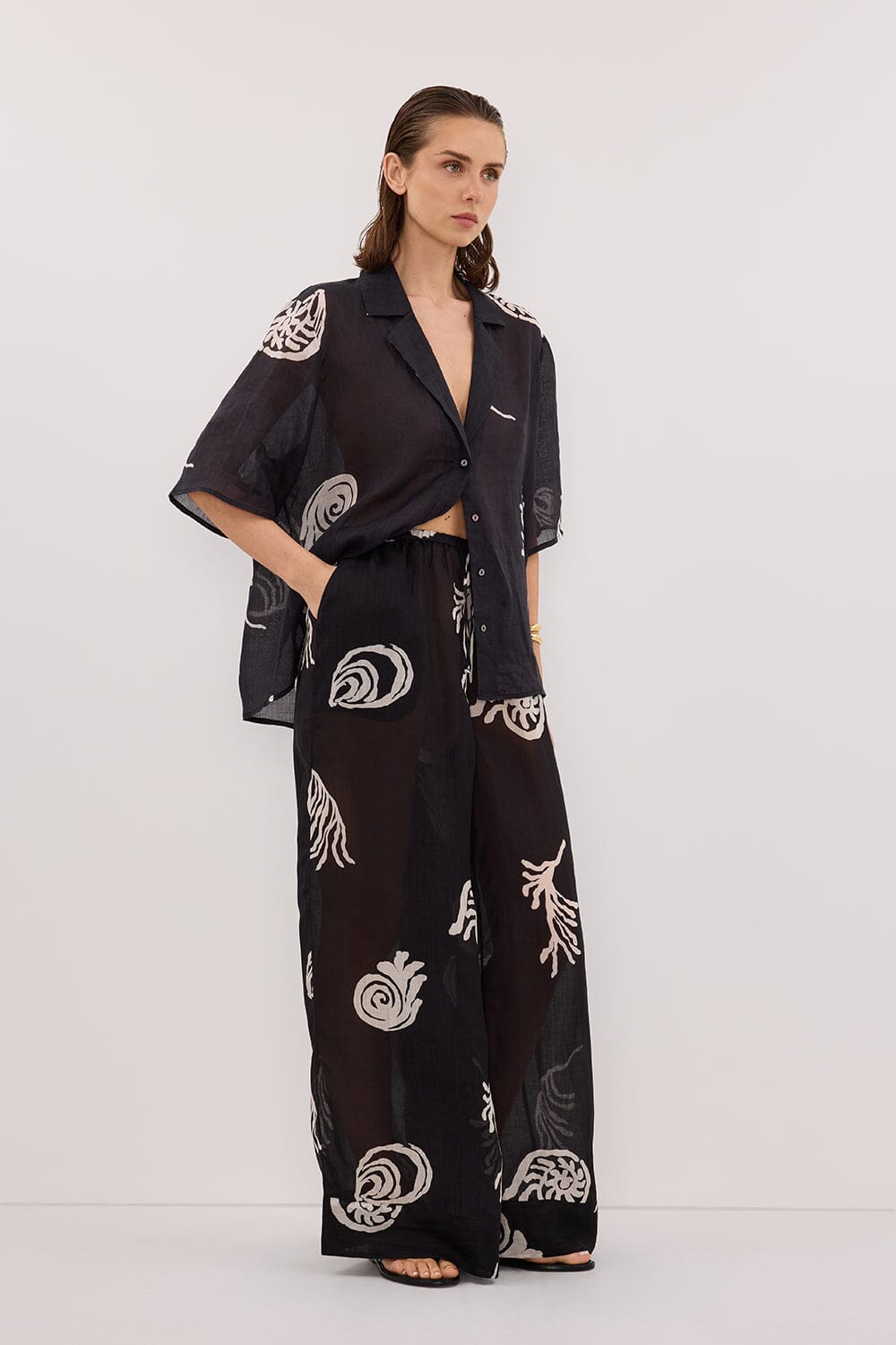 POSITANO BLACK RAMIE PANT Clothing DISSH Boutiques 