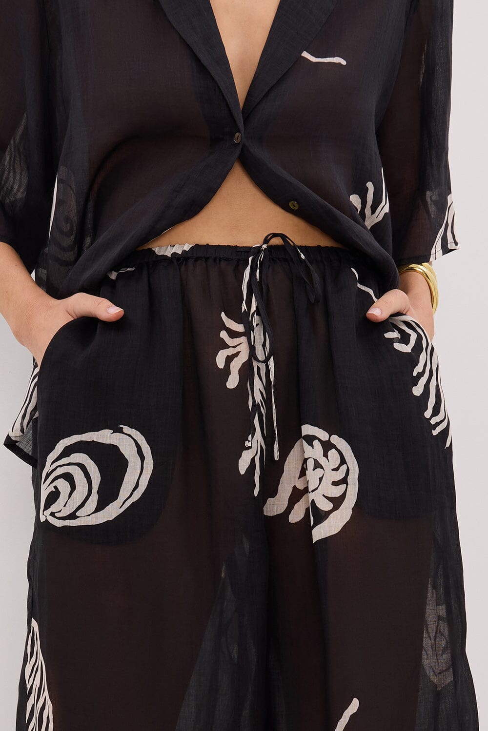POSITANO BLACK RAMIE PANT Clothing DISSH Boutiques 