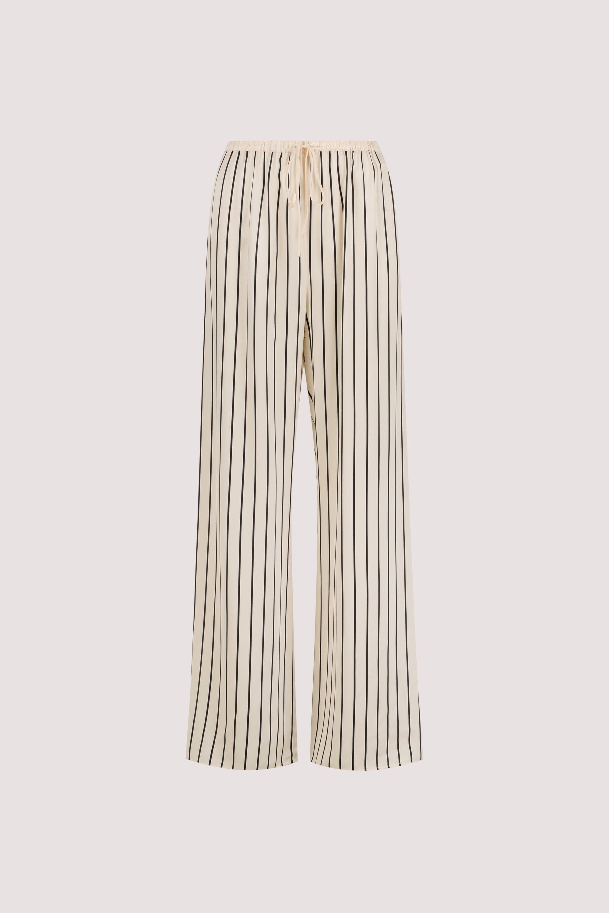 ADRIENNE CREAM STRIPE SILK PANT