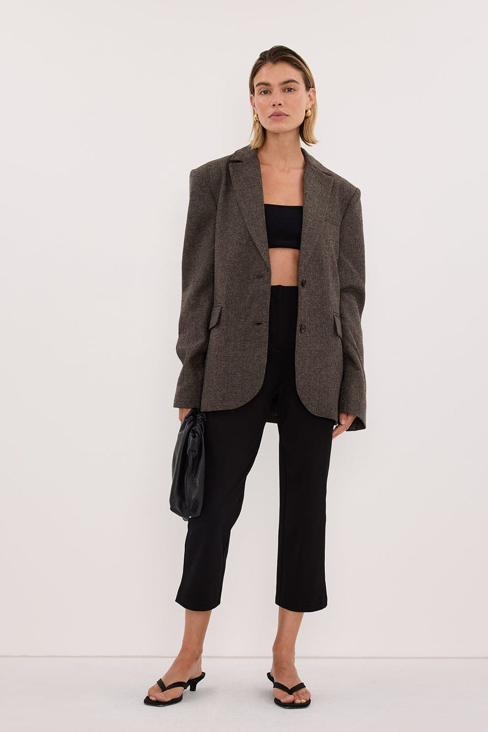 DEMI BLACK 7/8 CAPRI PANT Clothing DISSH Boutiques 