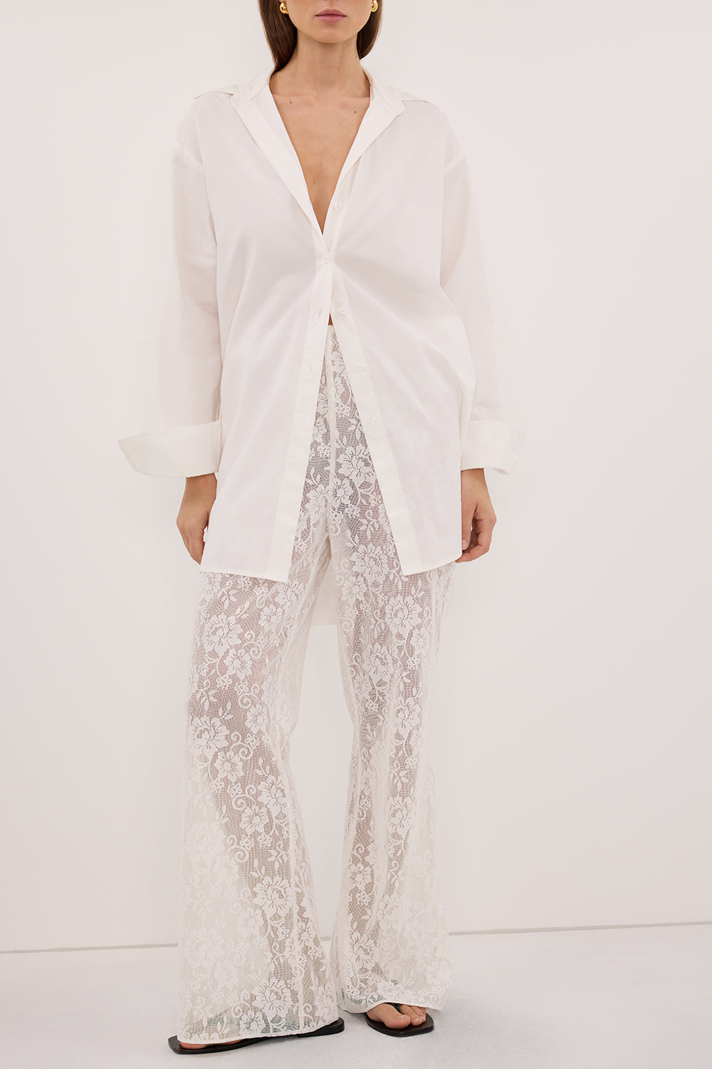 ANYA WHITE LACE PANT