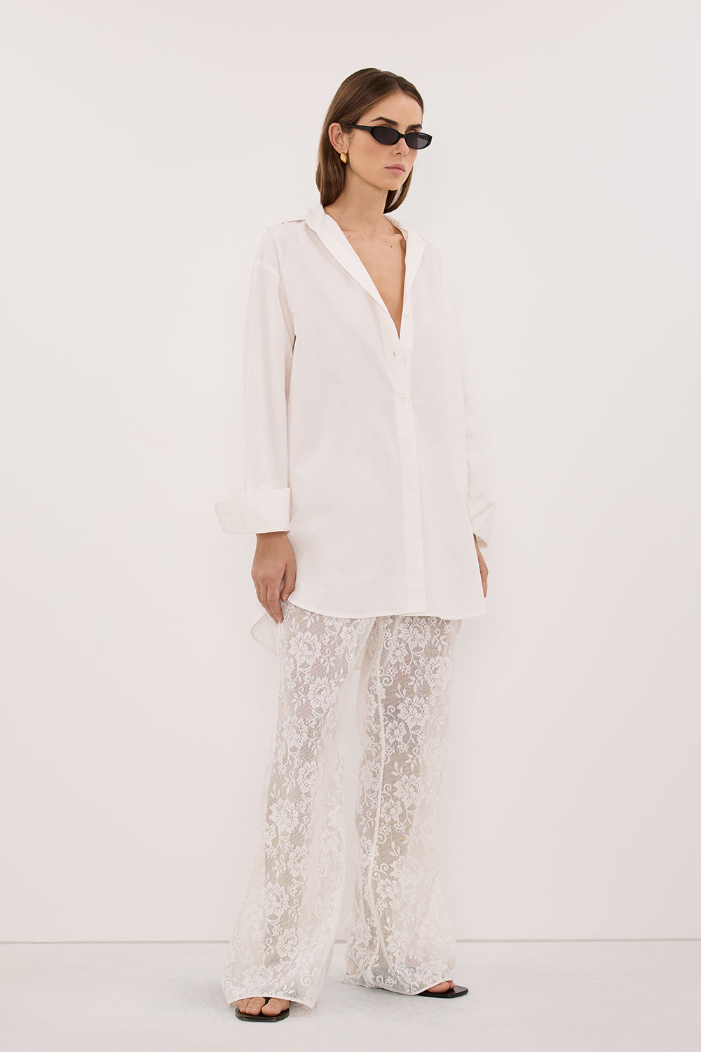 ANYA WHITE LACE PANT