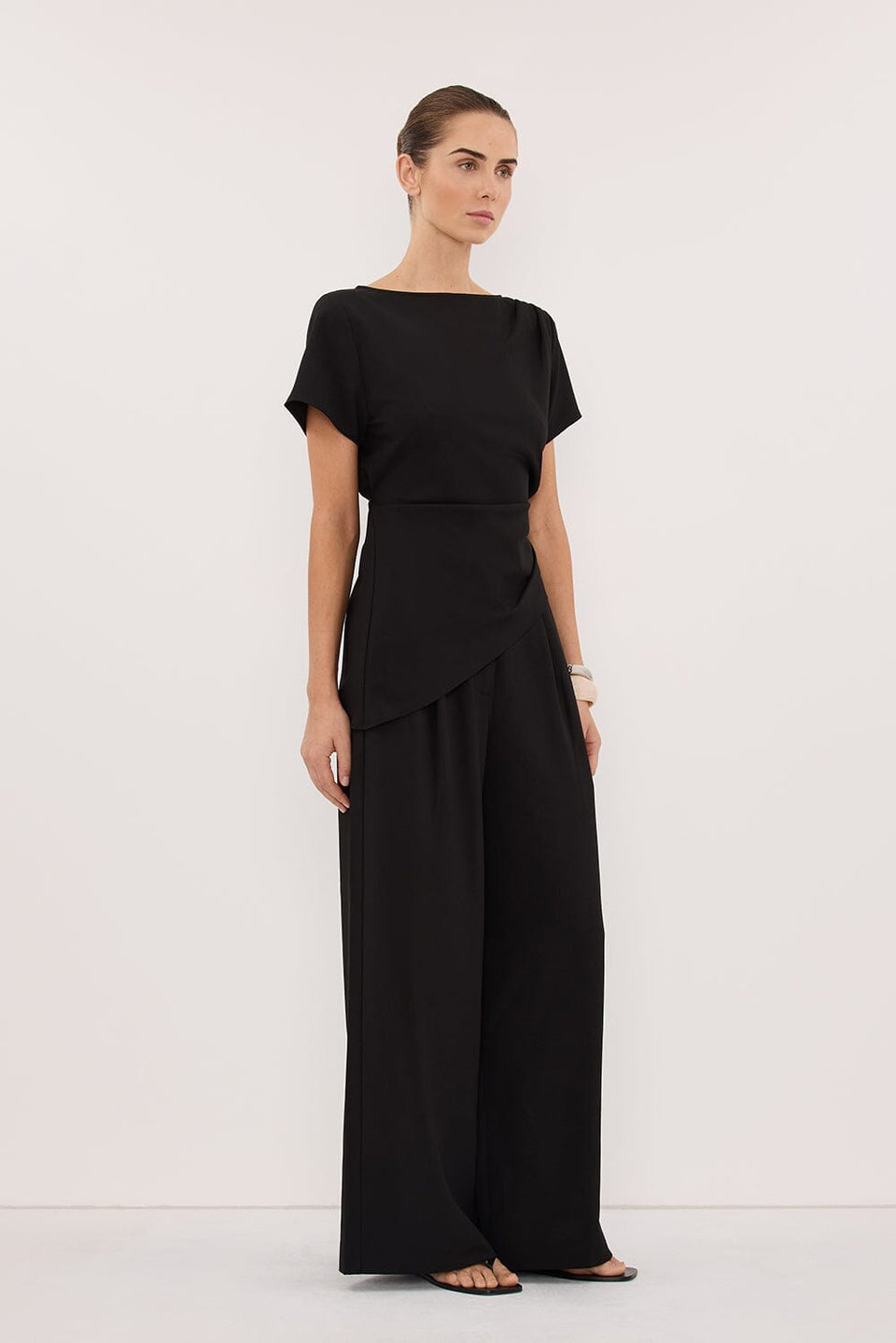 PARKER BLACK TAILORED WIDE LEG PANT