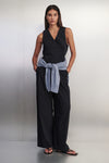SIAN INK STRIPE TAILORED WIDE PANT