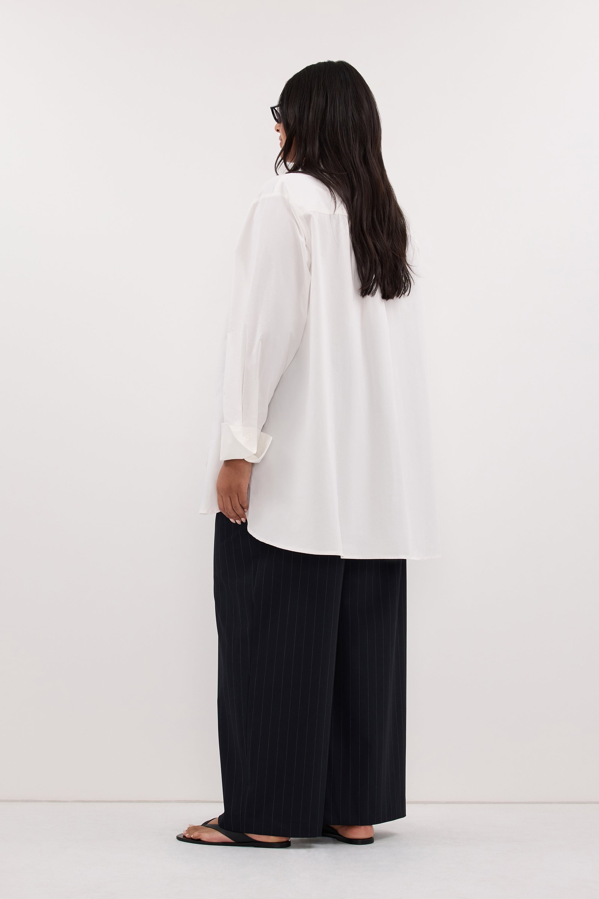 SIAN INK STRIPE TAILORED WIDE PANT