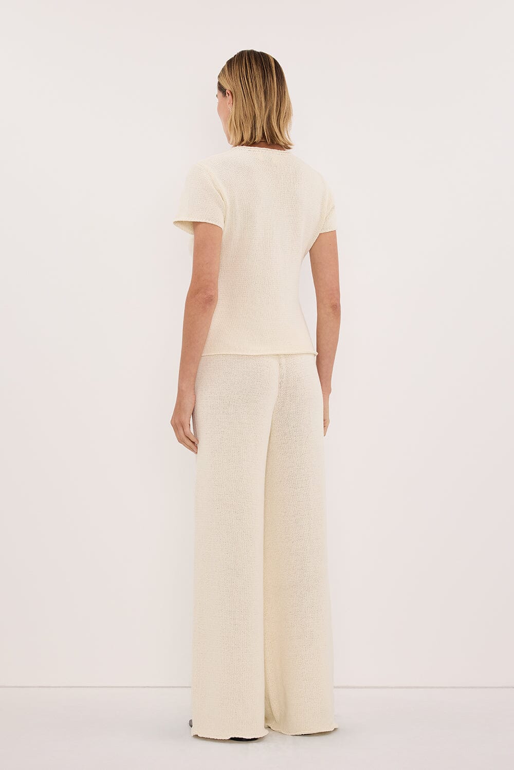 ORIA NATURAL COTTON KNIT PANT Clothing DISSH Boutiques 