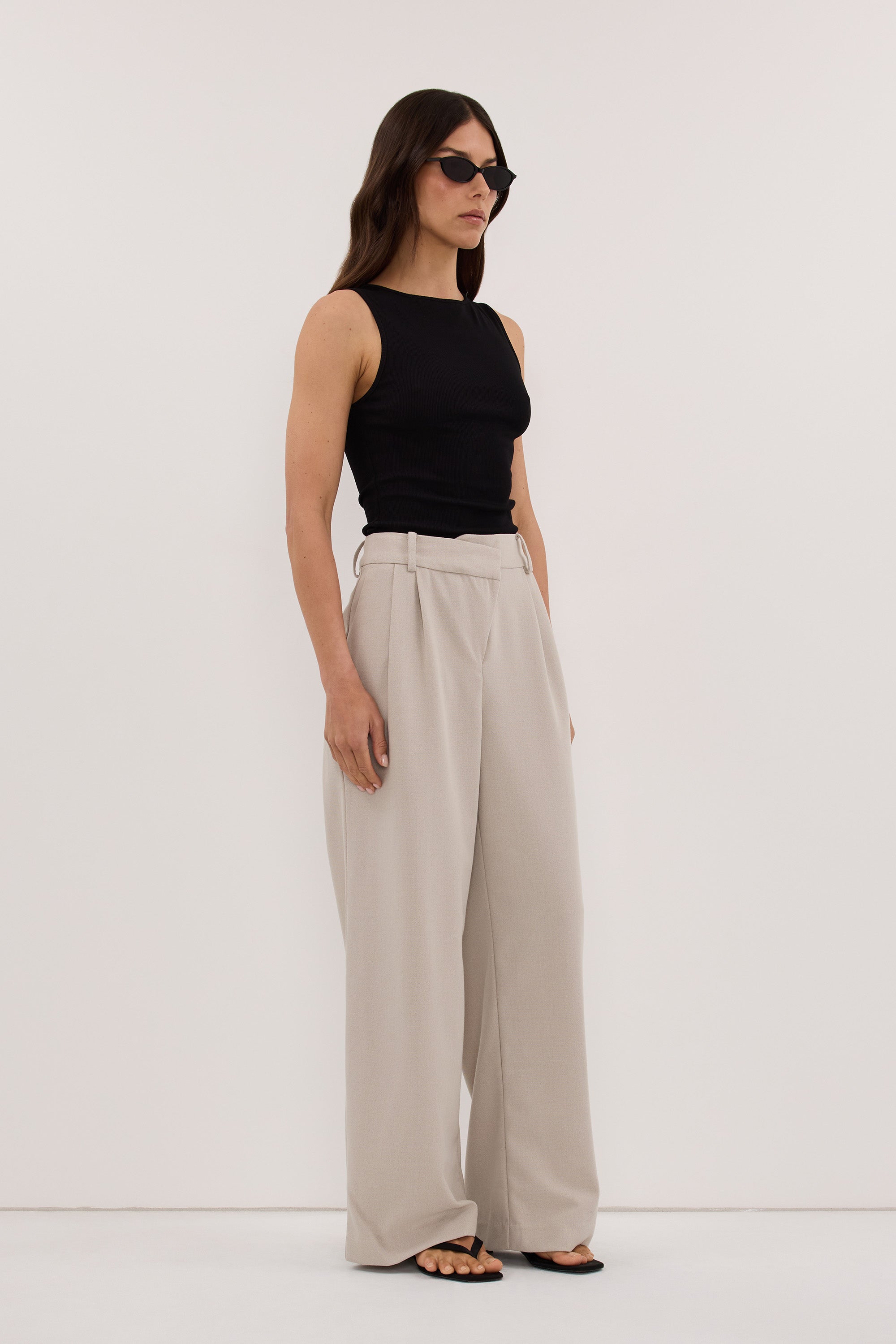 VIDA MUSHROOM ASYM WAISTBAND PANT