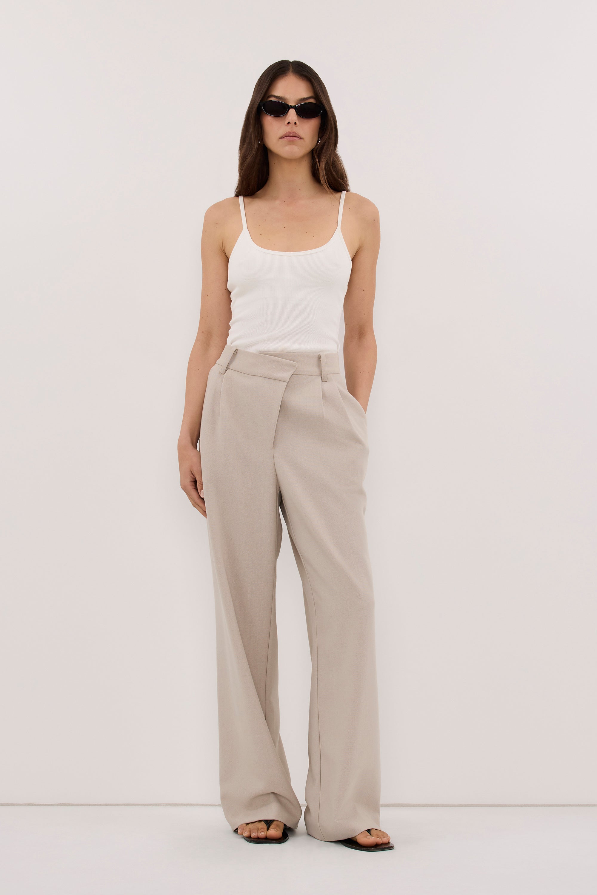 VIDA MUSHROOM ASYM WAISTBAND PANT
