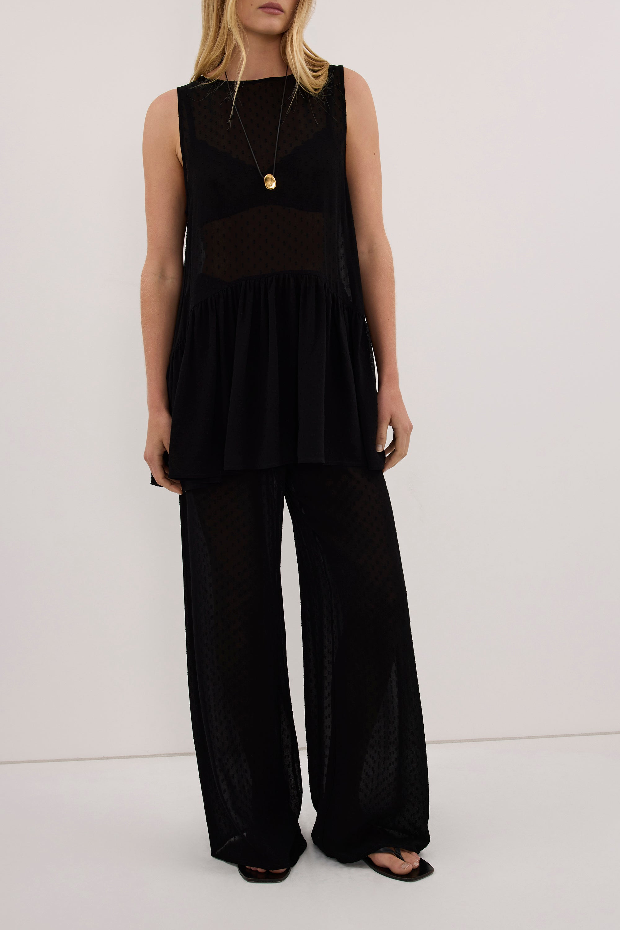 SALINA BLACK DOT PANT