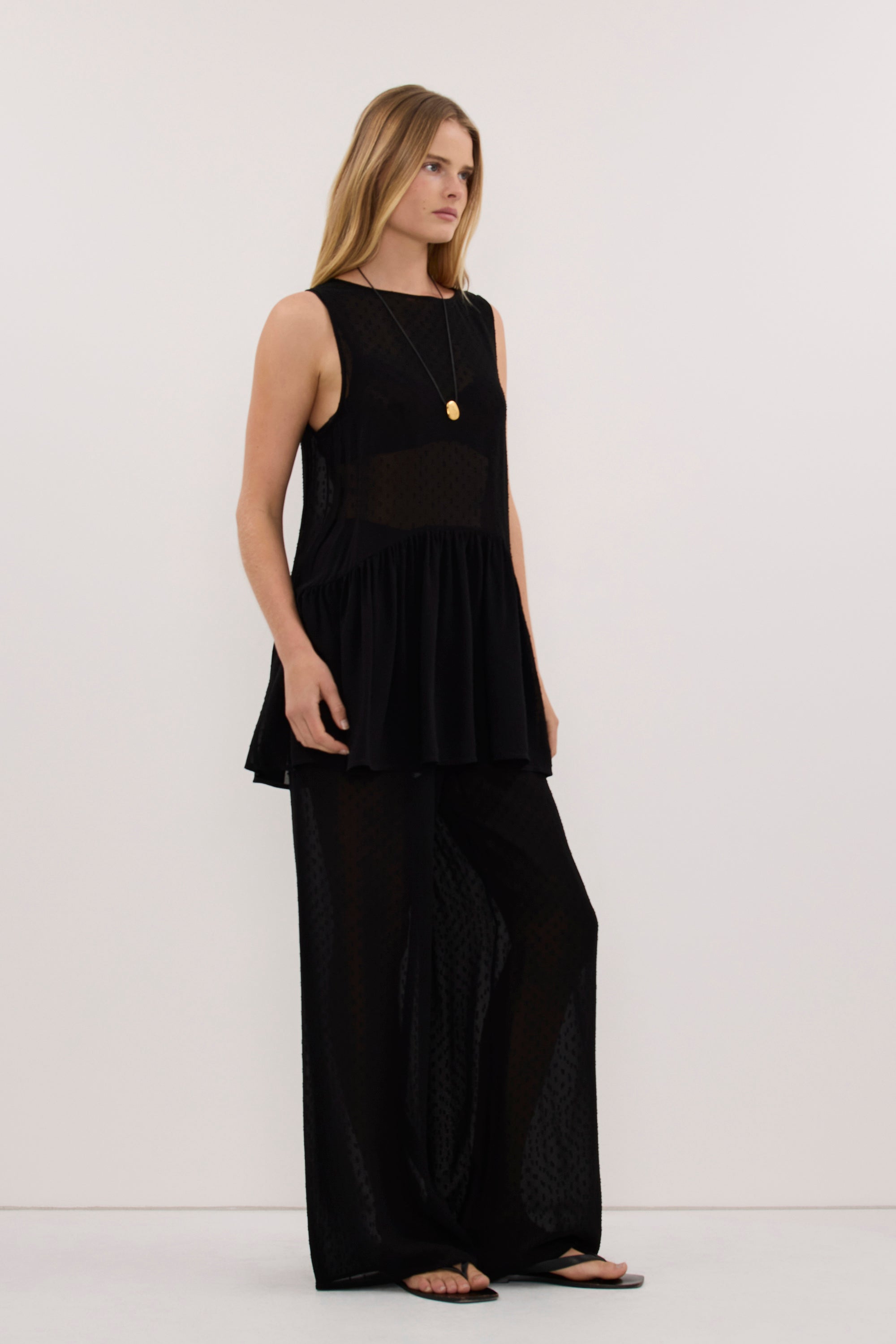 SALINA BLACK DOT PANT