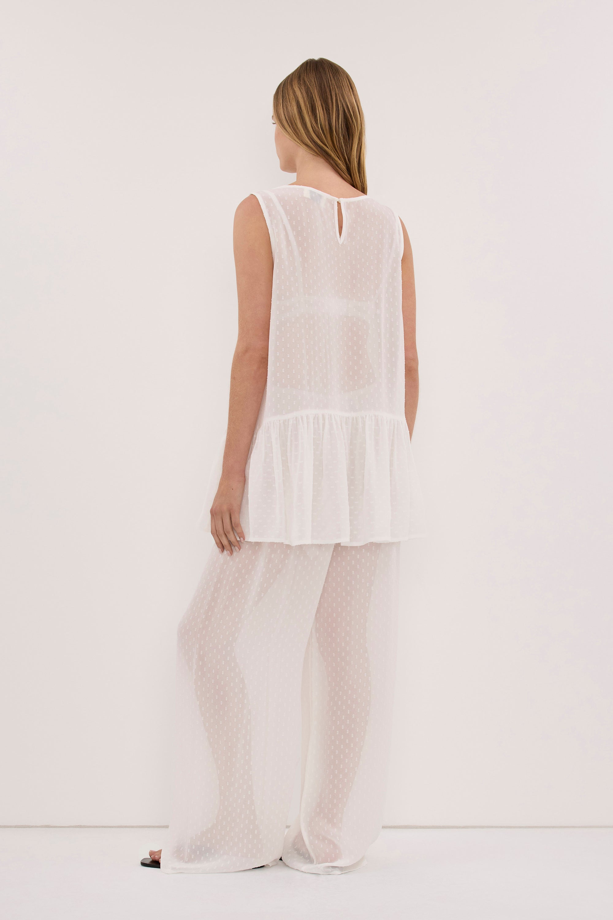 SALINA IVORY DOT PANT