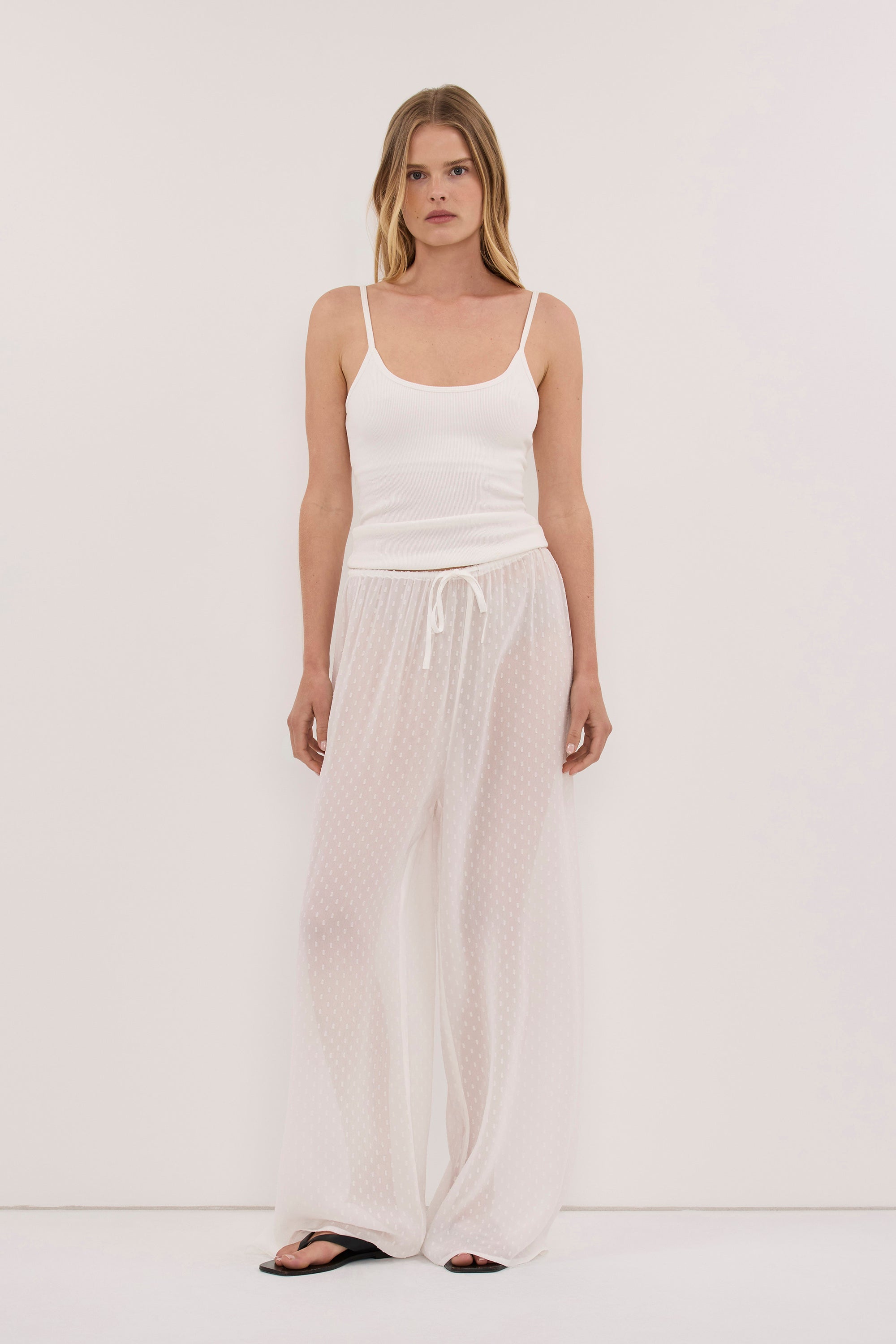 SALINA IVORY DOT PANT