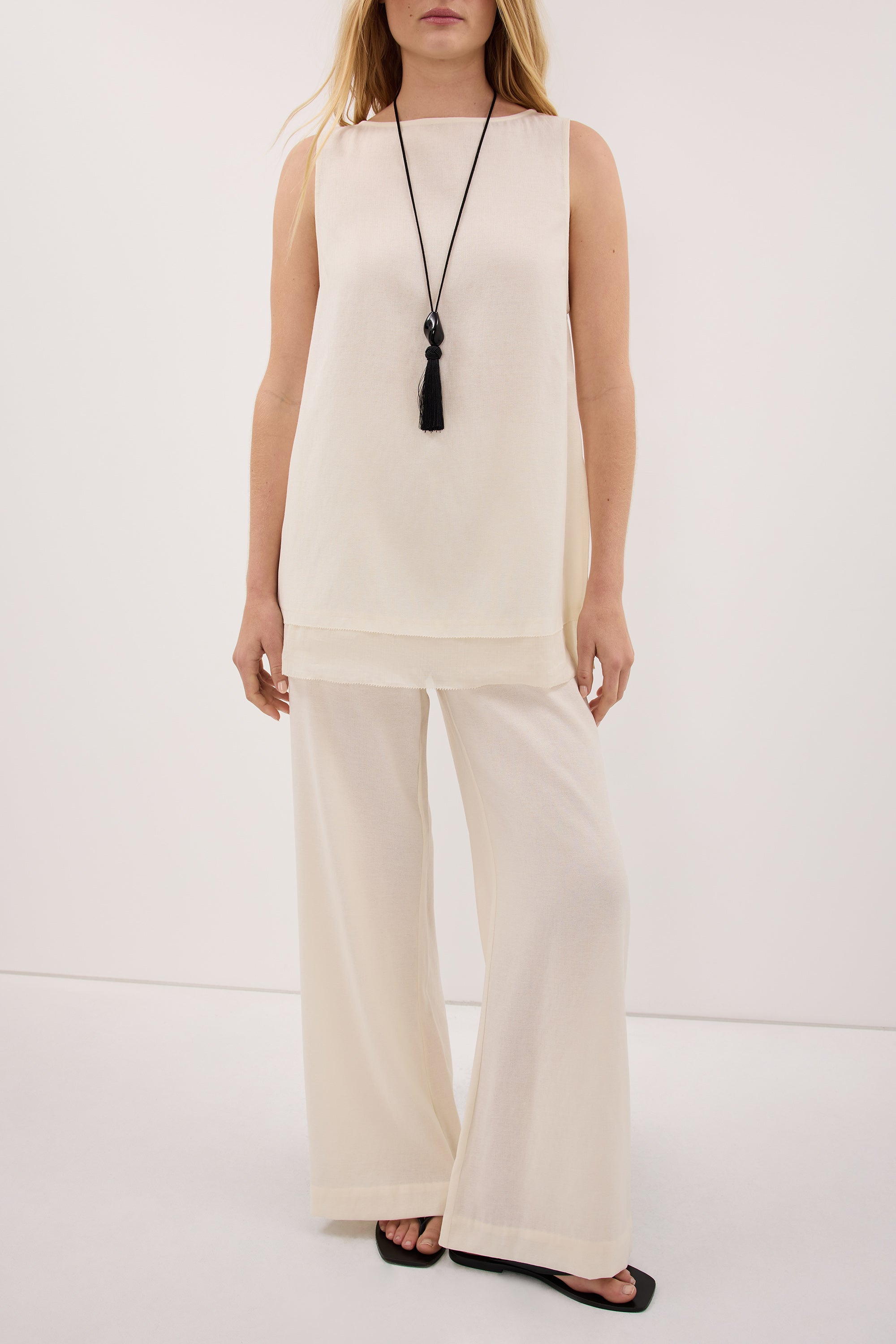 CALIA CREAM TAILORED PANT