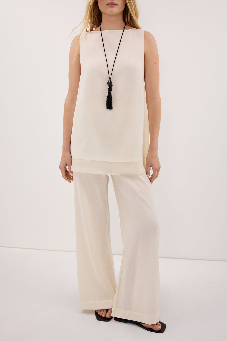 CALIA CREAM TAILORED PANT