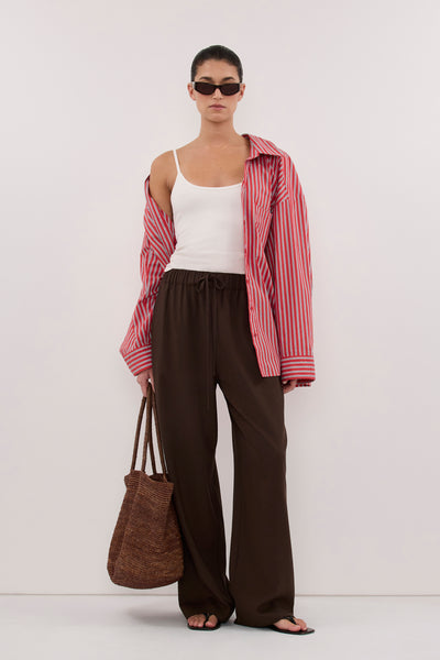 Aude wearing KENDALL MILK CHOC DRAWSTRING PANT
