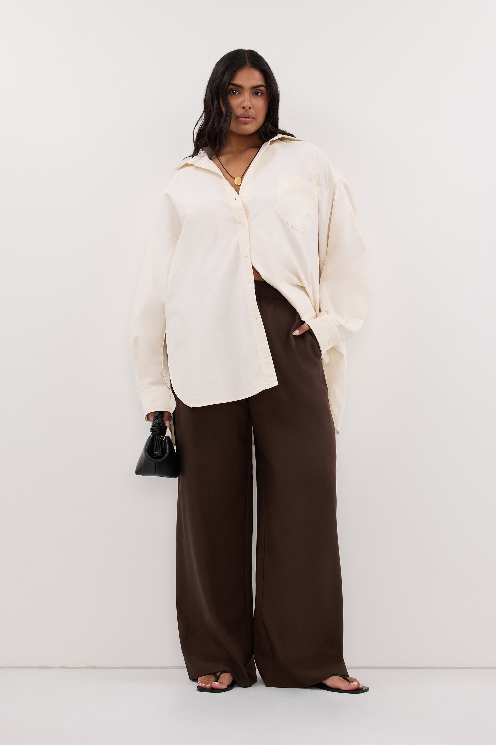 KENDALL MILK CHOC DRAWSTRING PANT