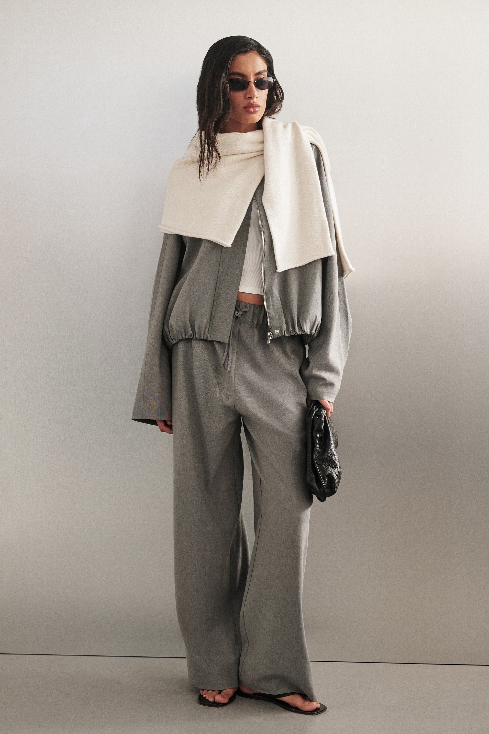 KENDALL STEEL GREY DRAWSTRING PANT