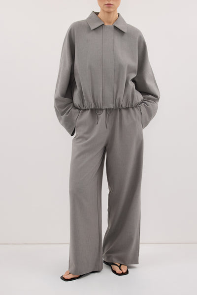 Stas wearing KENDALL STEEL GREY DRAWSTRING PANT