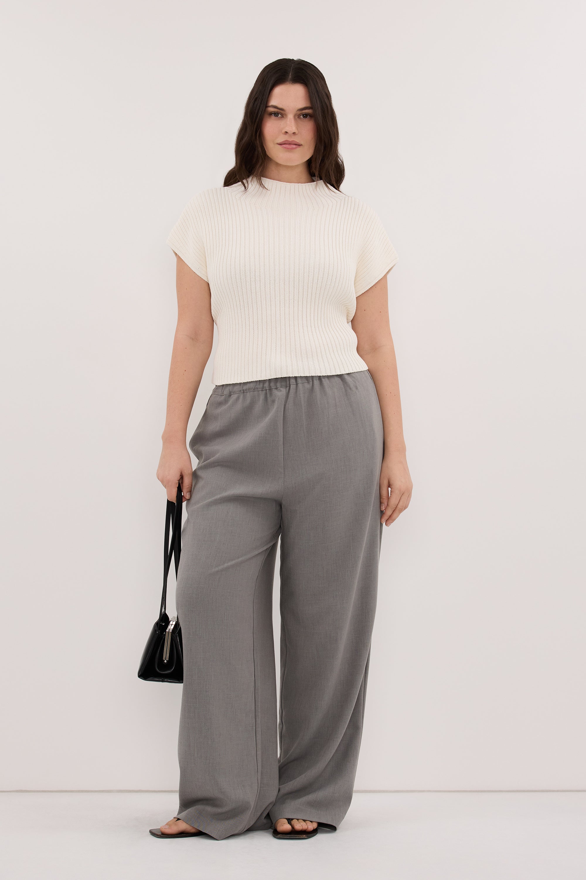 KENDALL STEEL GREY DRAWSTRING PANT