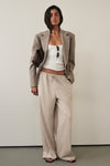 VIANNA BONE MARLE ELASTICATED DRAWSTRING PANT
