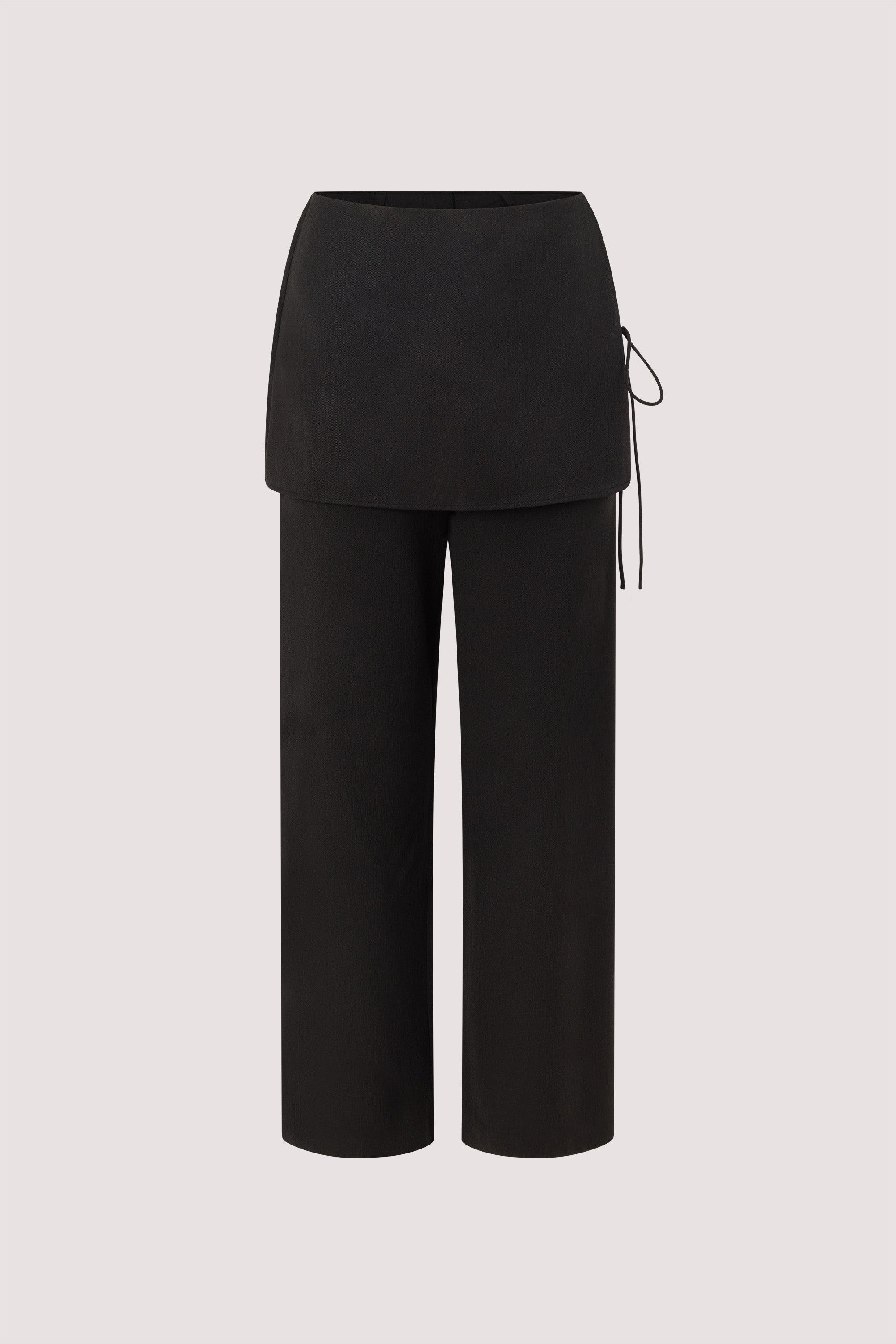 CALIA BLACK BUTTON WRAP PANT