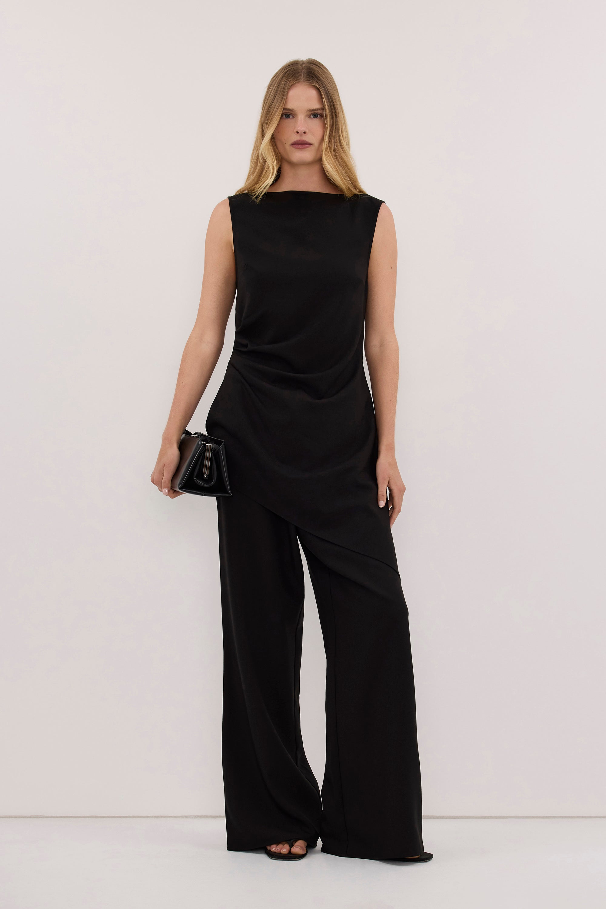 KENDALL BLACK ELASTICATED PANT