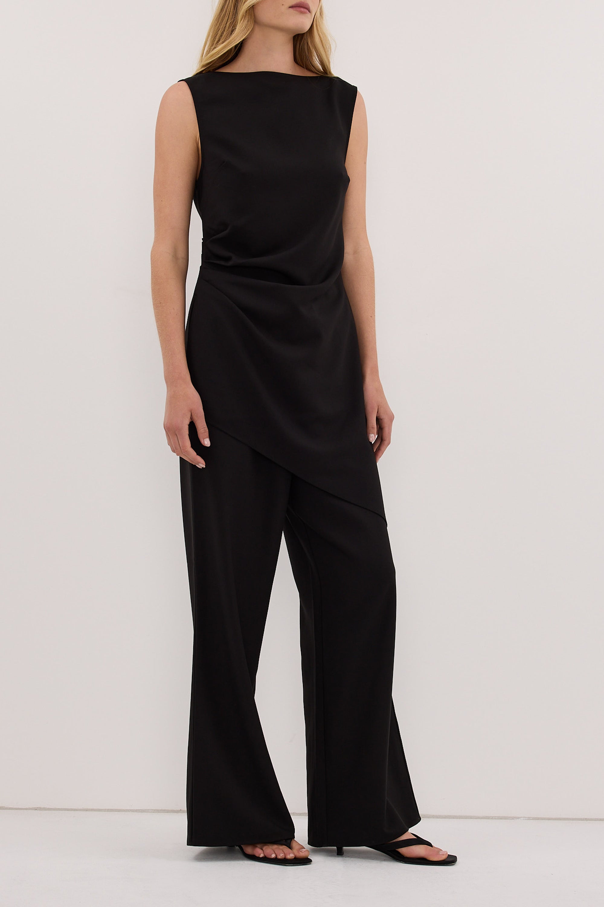 KENDALL BLACK ELASTICATED PANT