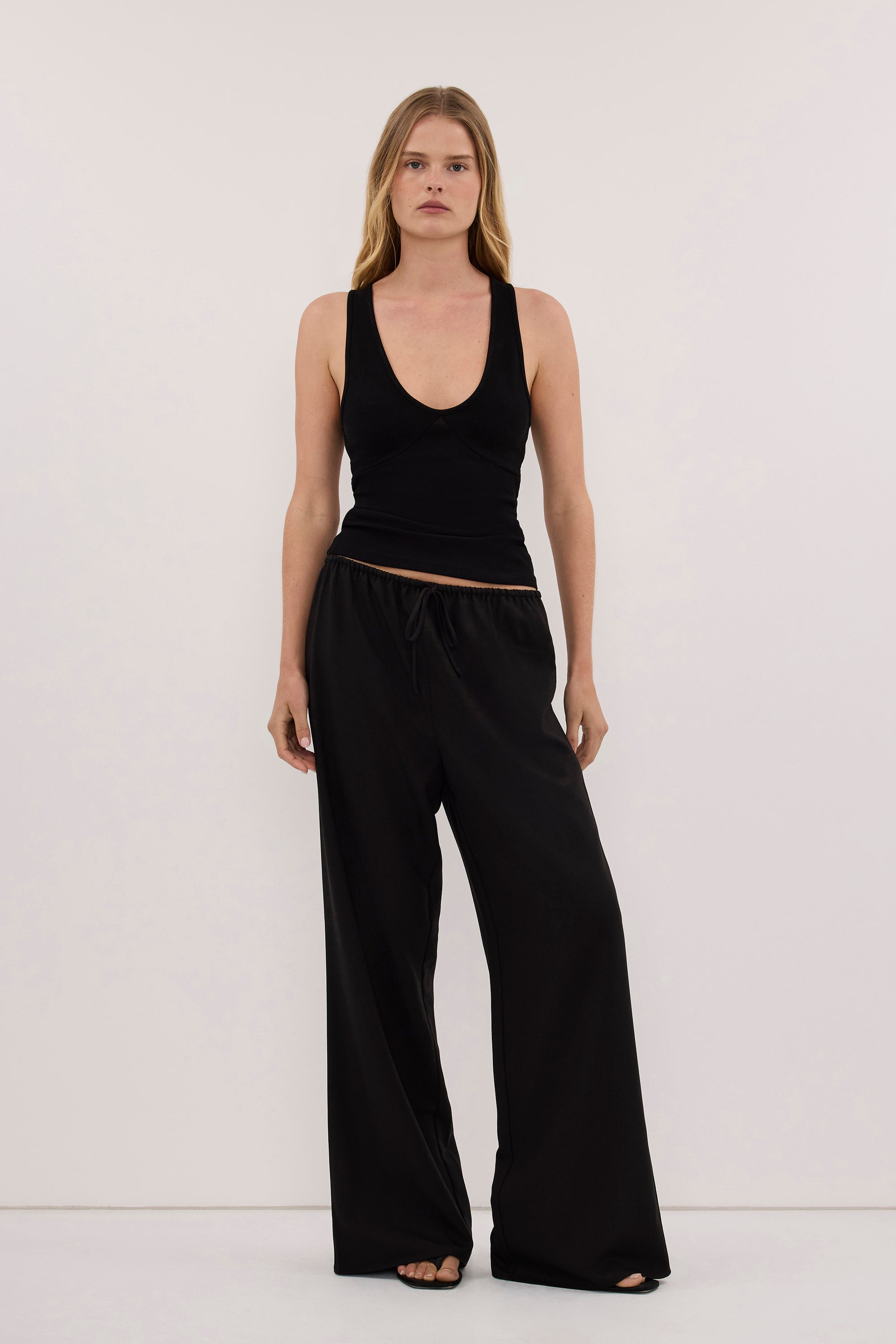 KENDALL BLACK ELASTICATED PANT