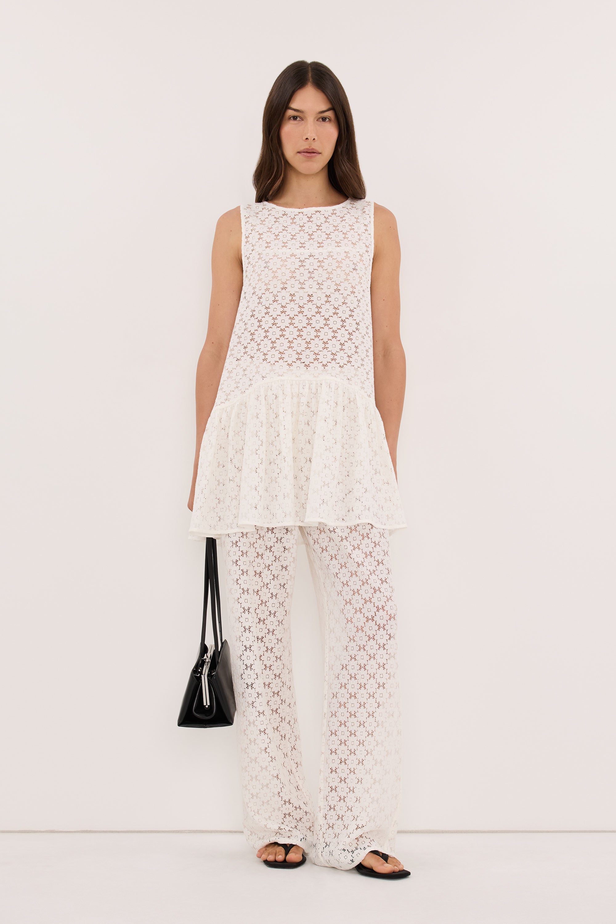 RENATA WHITE LACE PANT