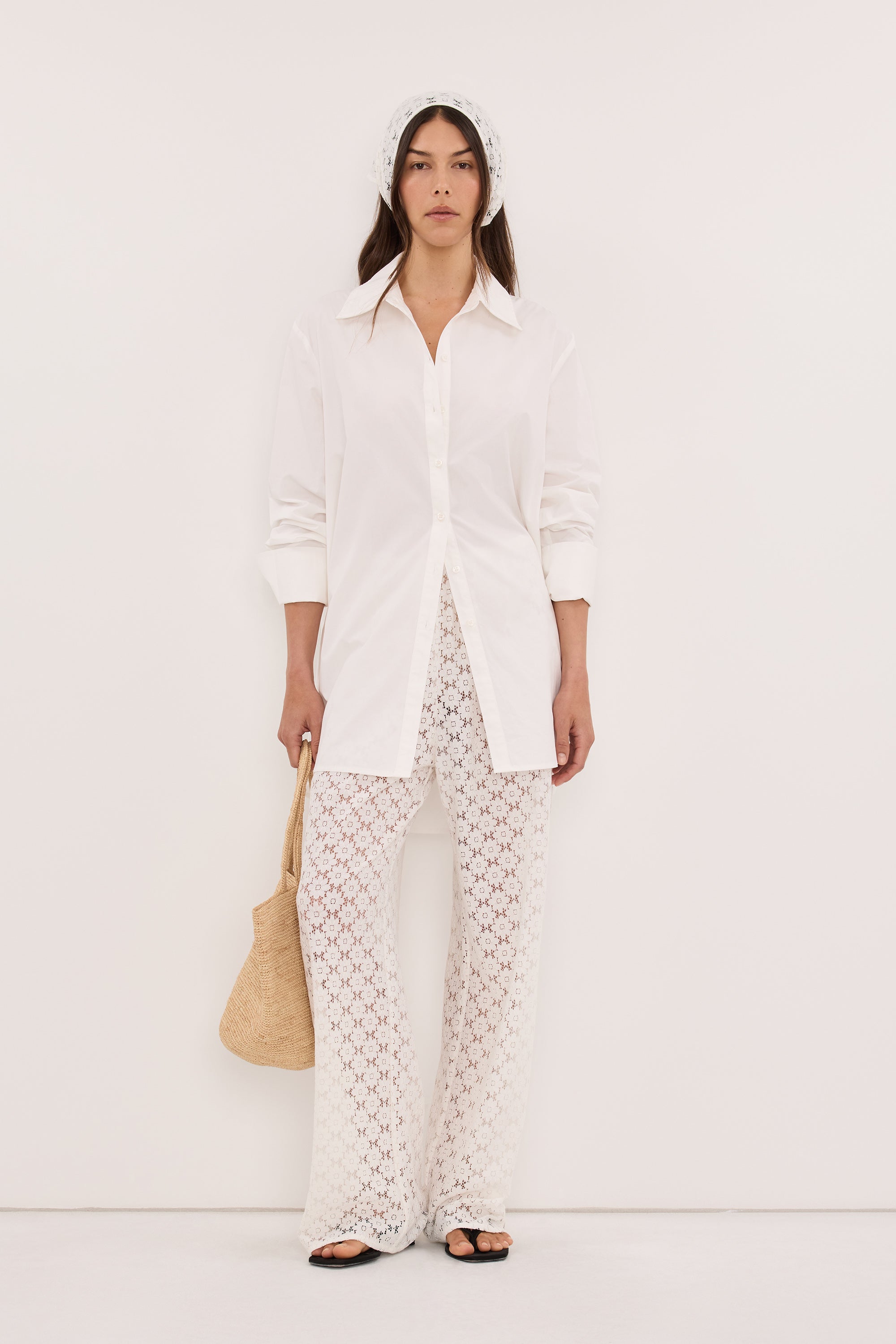 RENATA WHITE LACE PANT