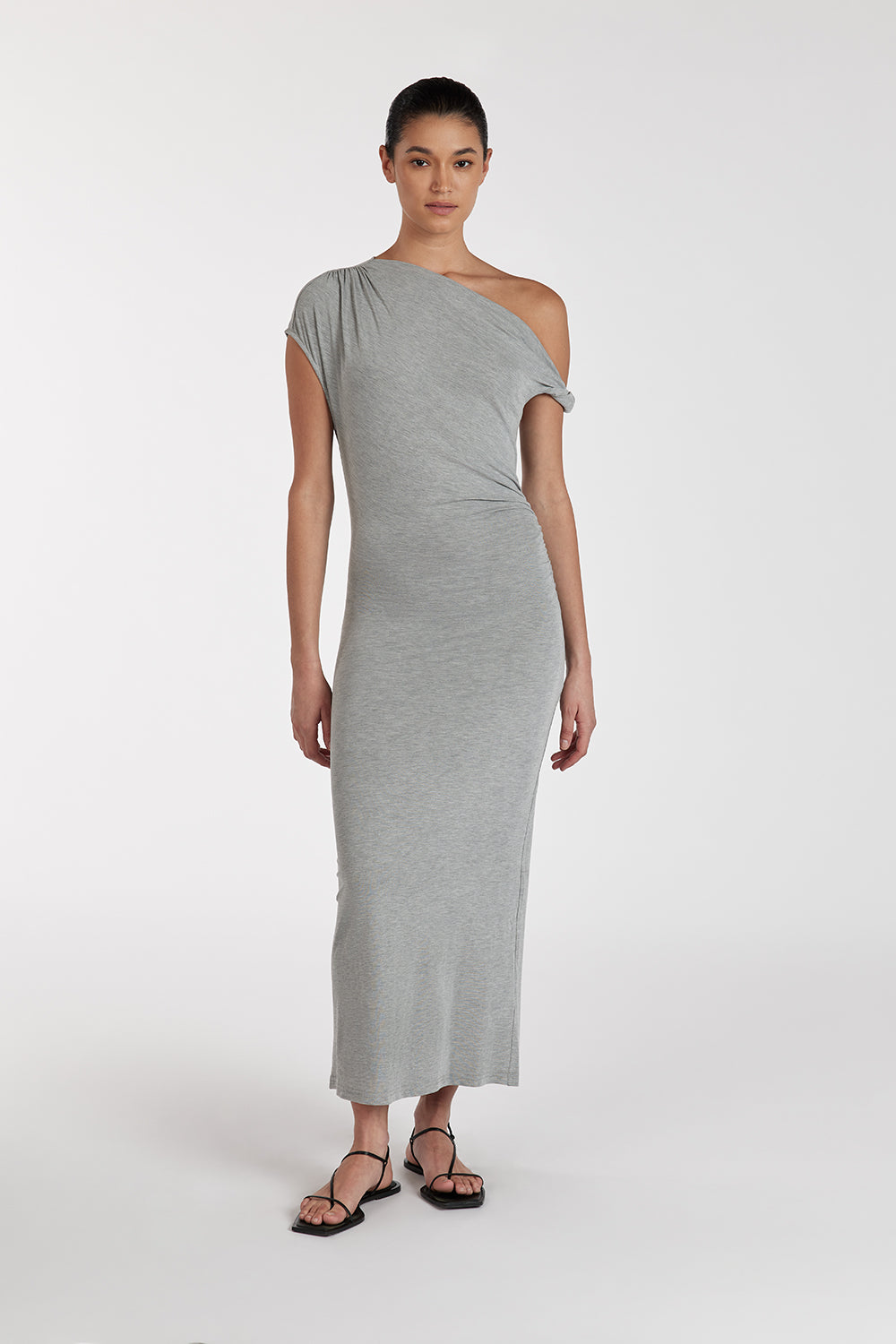 RIO SILVER MARLE DRAPED MAXI DRESS Clothing DISSH Boutiques 