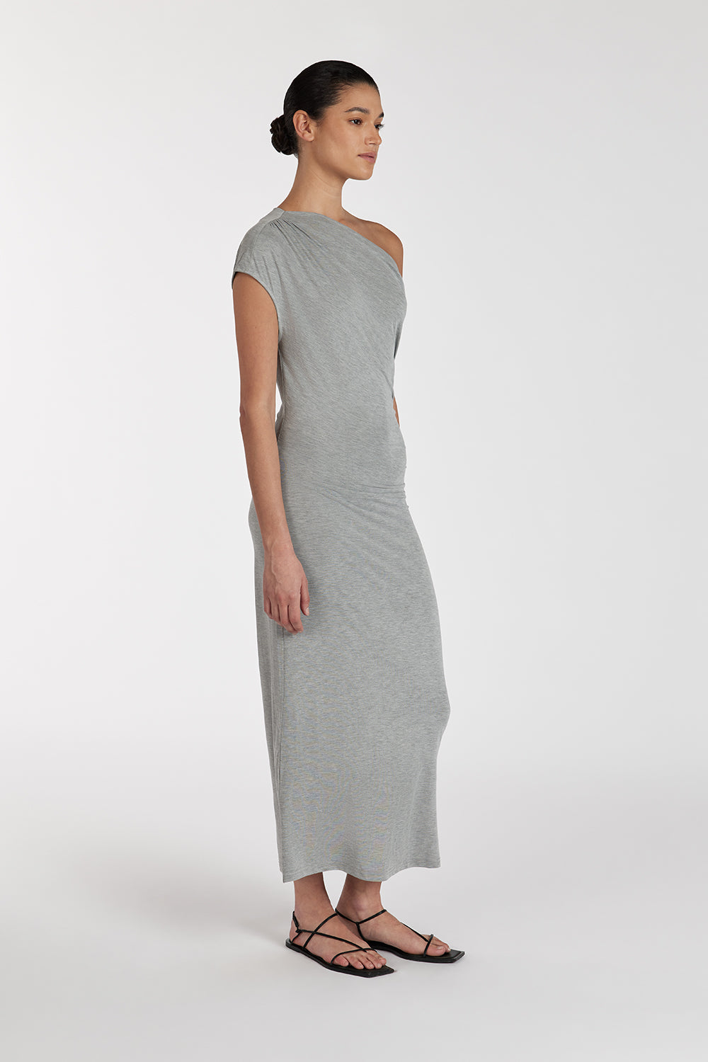 RIO SILVER MARLE DRAPED MAXI DRESS Clothing DISSH Boutiques 