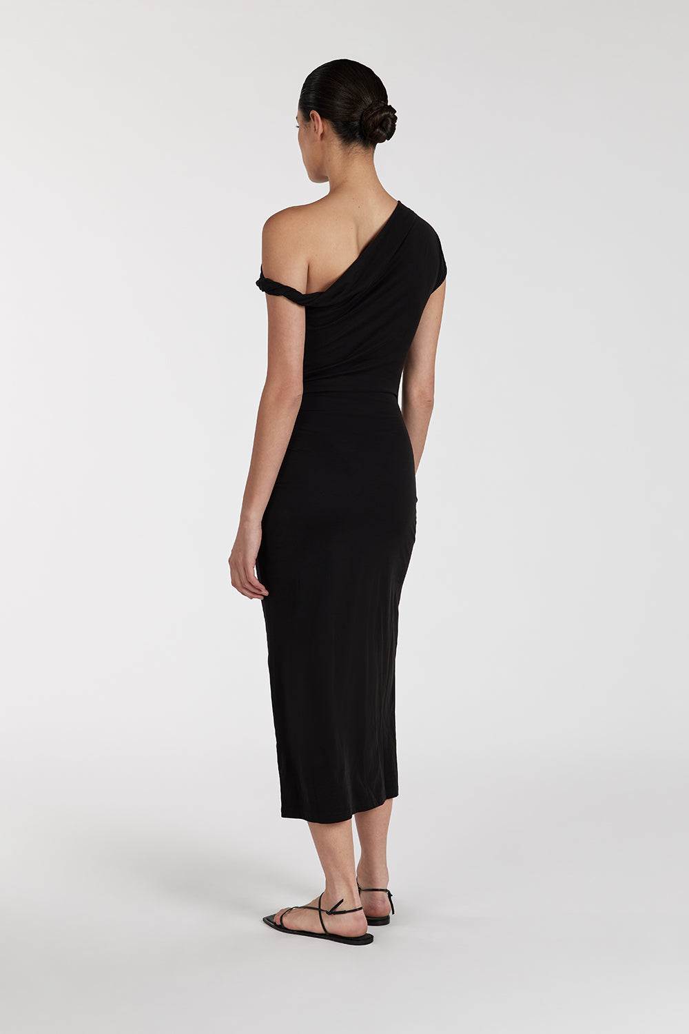 RIO WASHED BLACK DRAPED MAXI DRESS Clothing DISSH Boutiques 