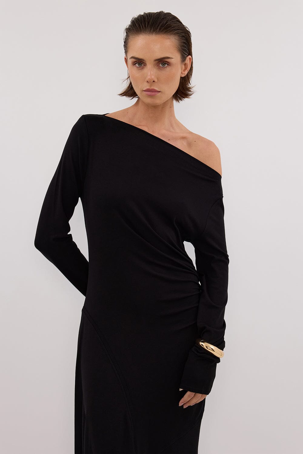 HADLEY BLACK SLEEVED MAXI DRESS Clothing DISSH Boutiques 