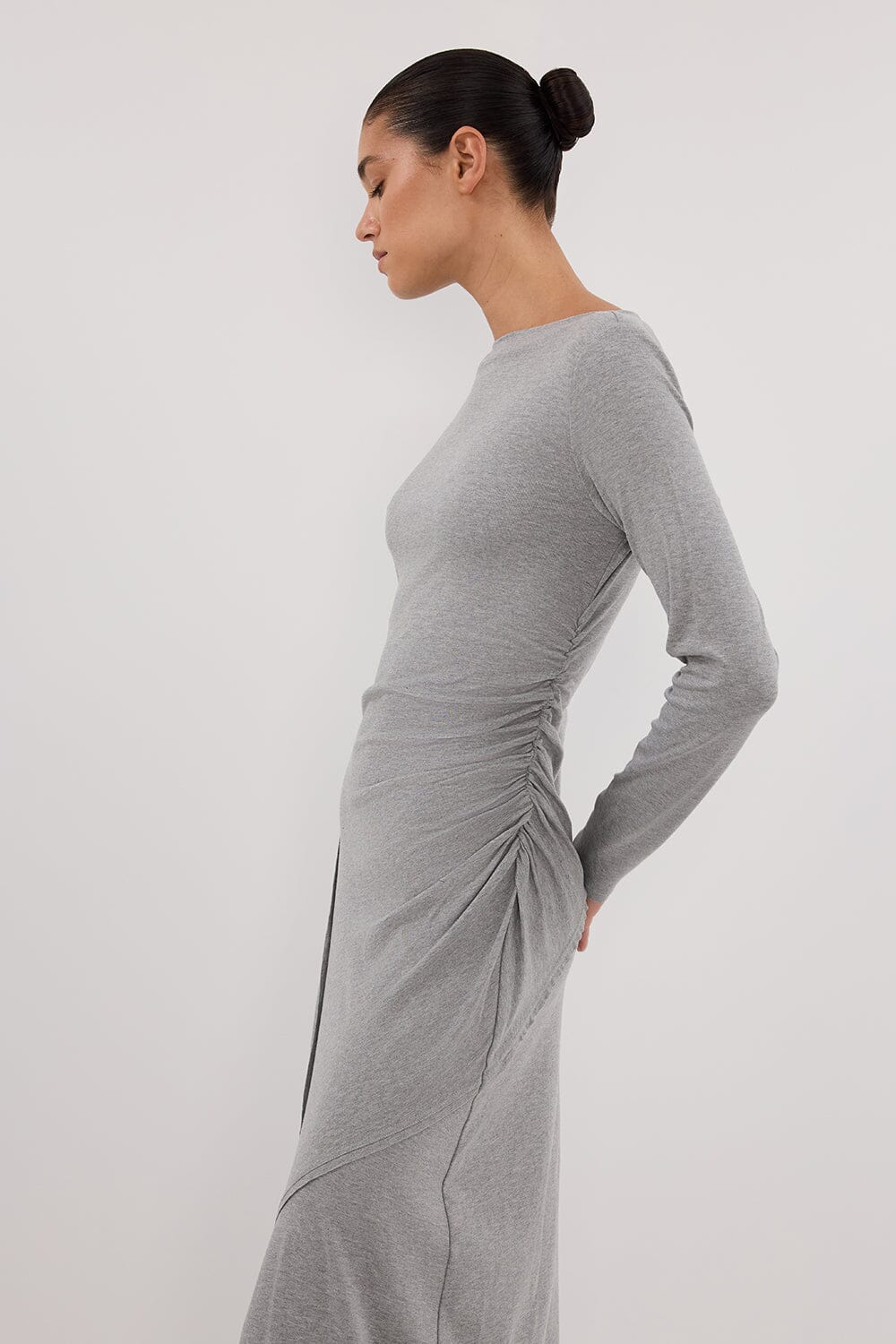 HADLEY SILVER SLEEVED MAXI DRESS Clothing DISSH Boutiques 