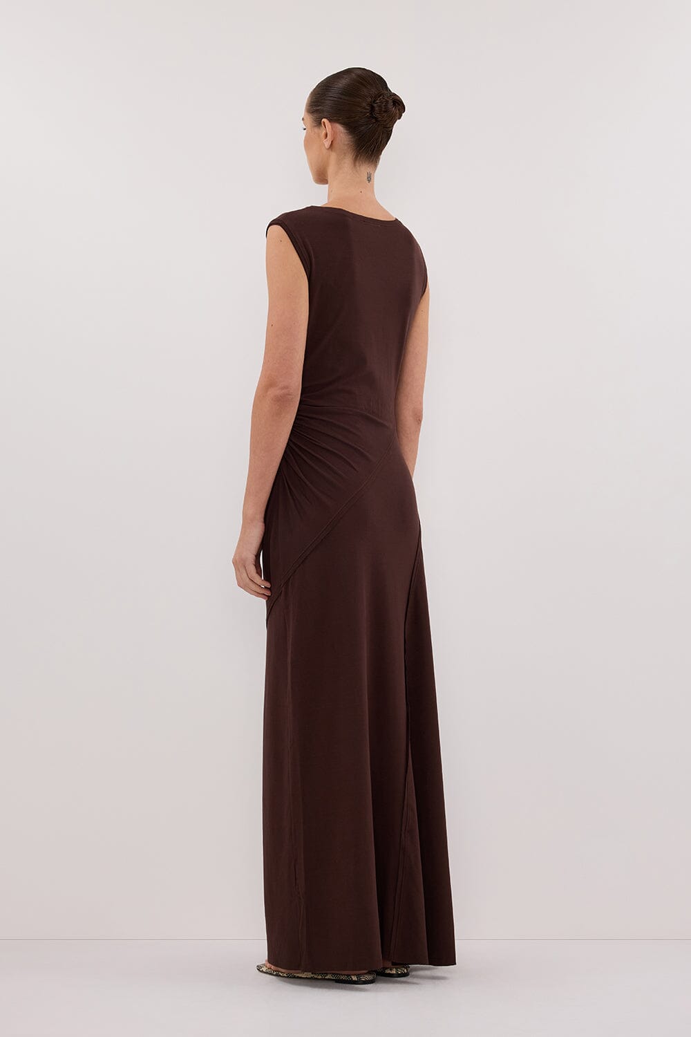 HADLEY CHOC SLEEVELESS MAXI DRESS Clothing DISSH Boutiques 