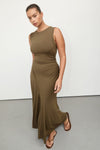 HADLEY OLIVE SLEEVELESS KNIT MAXI DRESS