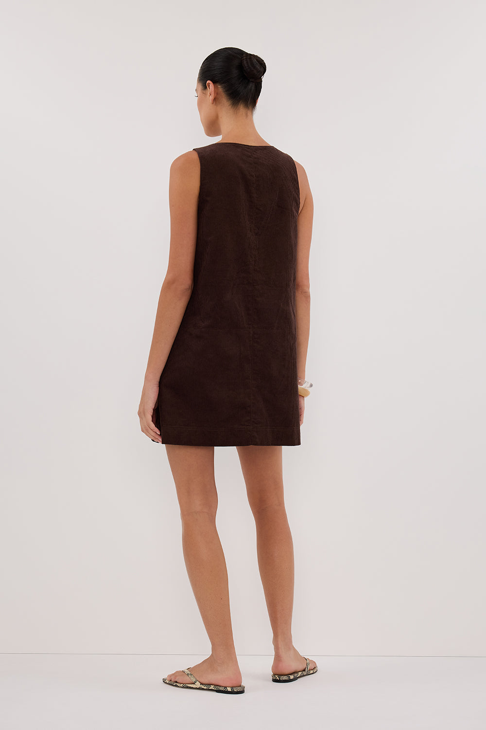 MILA CHOC COTTON CORD MINI DRESS Clothing DISSH Boutiques 
