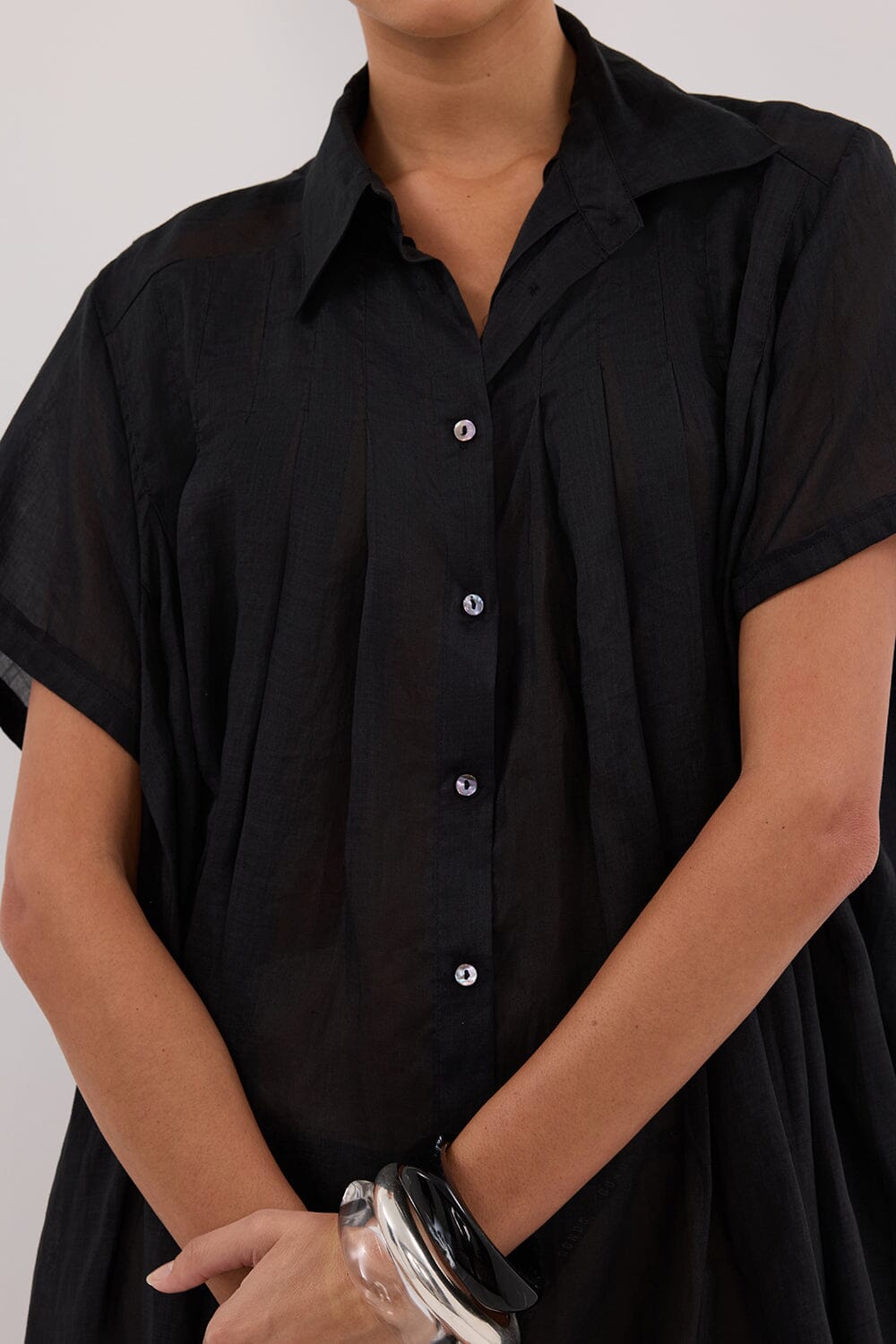 CARMEL BLACK RAMIE MINI DRESS Clothing DISSH Boutiques 