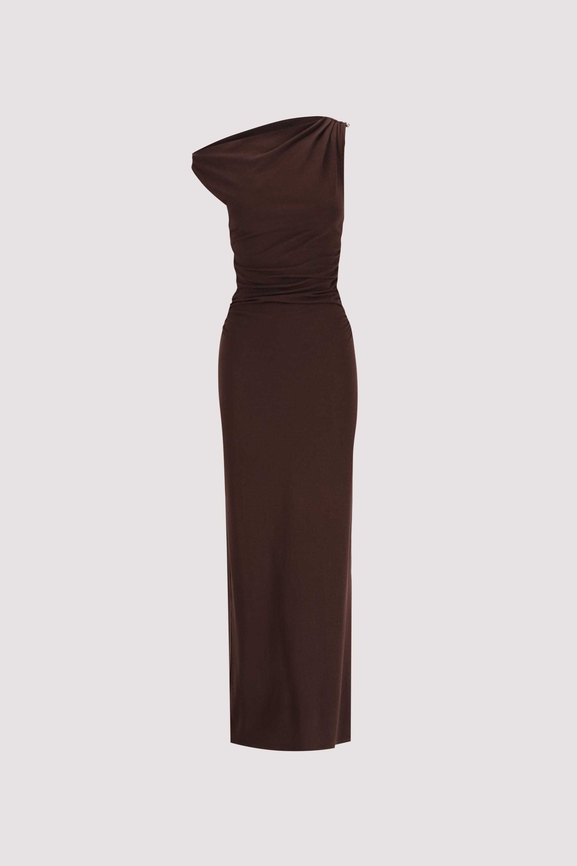 INEZ CHOC ASYM KNIT MIDI DRESS Clothing DISSH Boutiques 